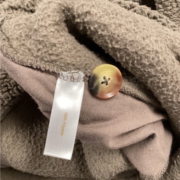 Koolaburra by UGG SX L Women’s Brushed Back Sherpa Cozy Shacket Sweater Brown - Picture 7 of 7